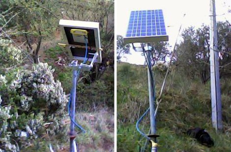 pannello solare su palo