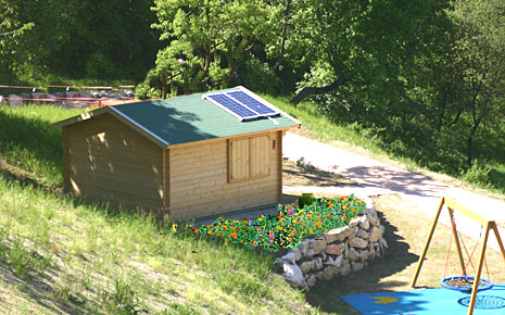 Baita alimentata con pannelli fotovoltaici